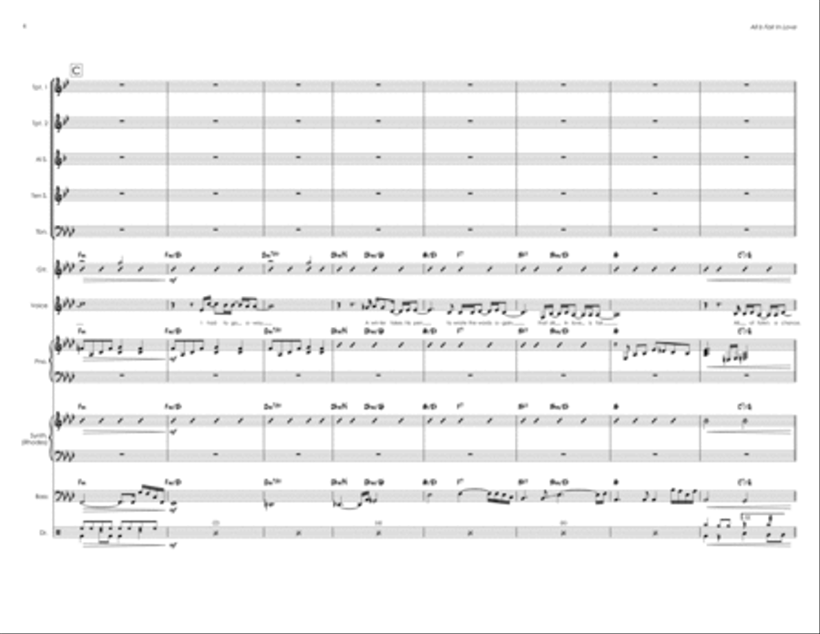 All In Love Is Fair Jazz Ensemble scores gallery preview page 4