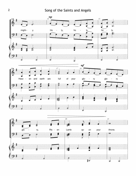 Song of the Saints and Angels - Choir Version (includes unlimited license to copy) image number null