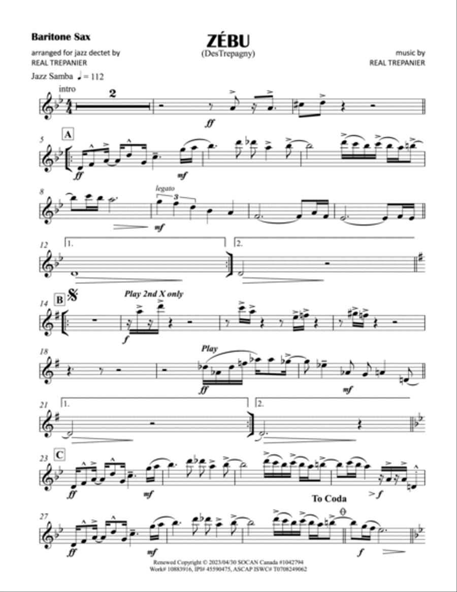 ZÉBU Jazz Ensemble scores gallery preview page 6