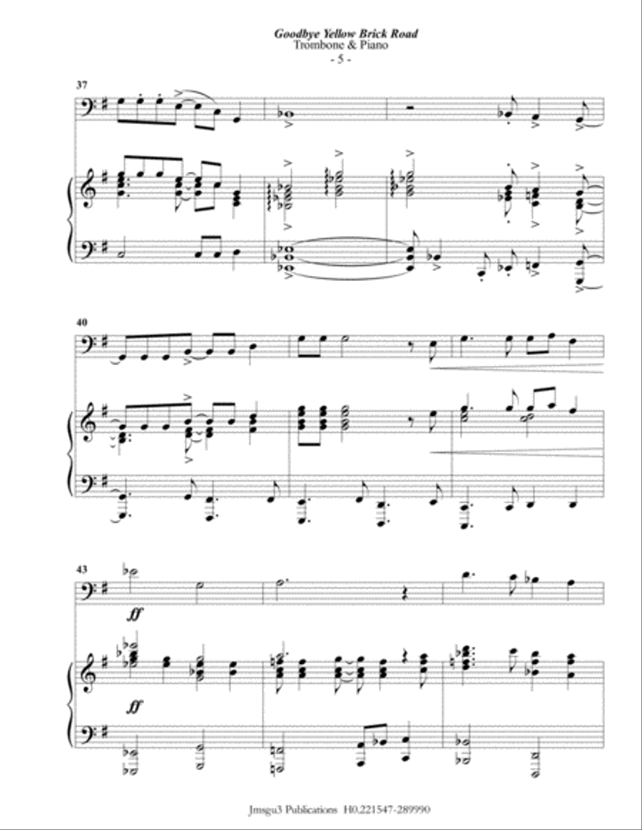 Goodbye Yellow Brick Road Piano scores gallery preview page 5