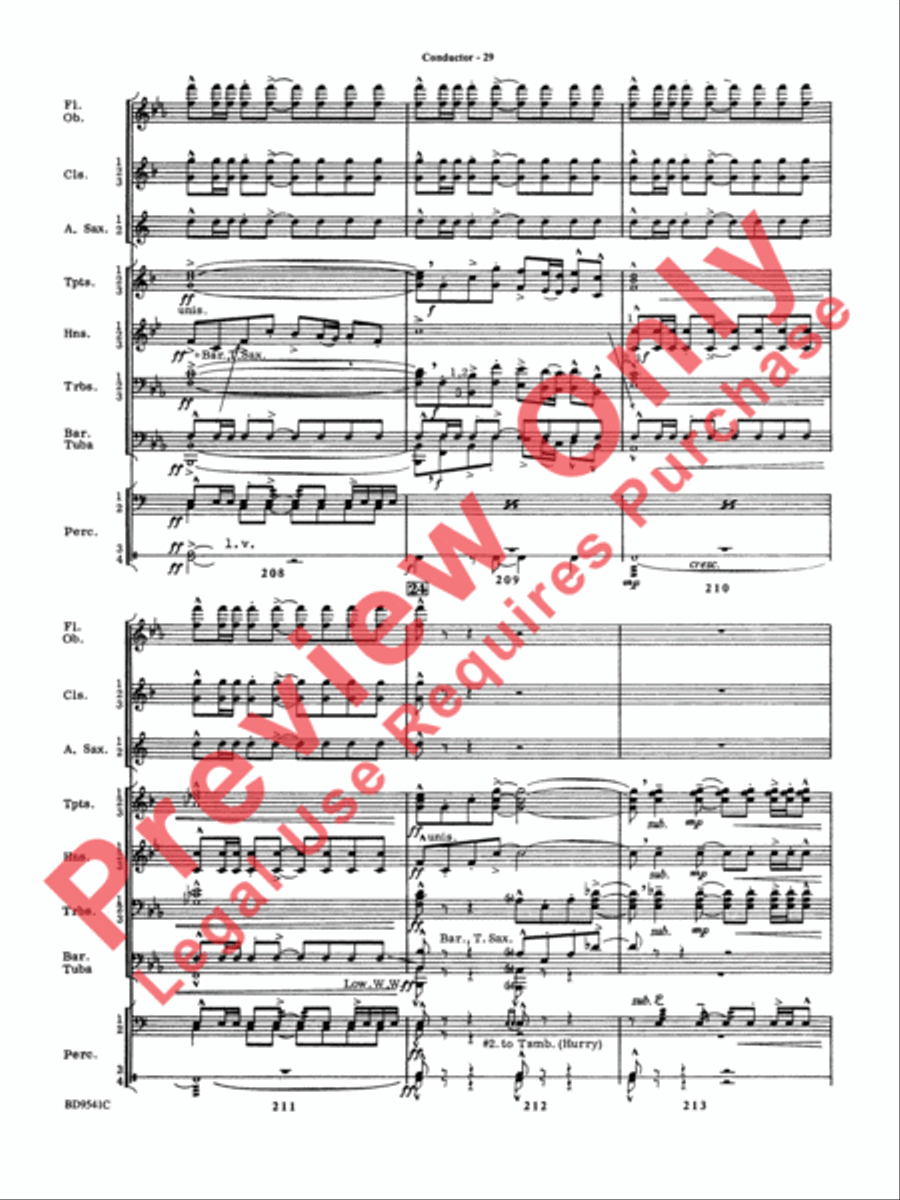 Alvamar Overture Concert Band scores gallery preview page 31