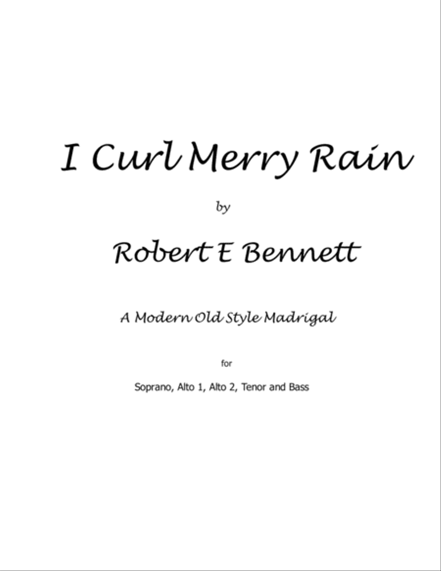 I Curl Merry Rain I Curl Merry Rain Choir scores gallery preview page 1