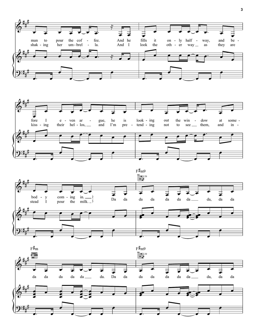 Tom's Diner Piano, Vocal, Guitar scores gallery preview page 3