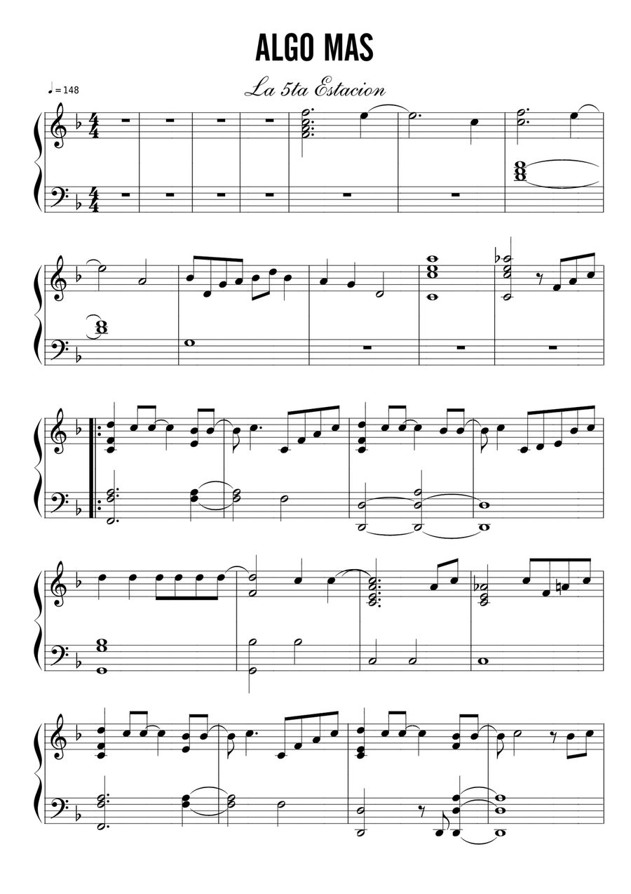 Algo Mas Easy Piano scores gallery preview page 1
