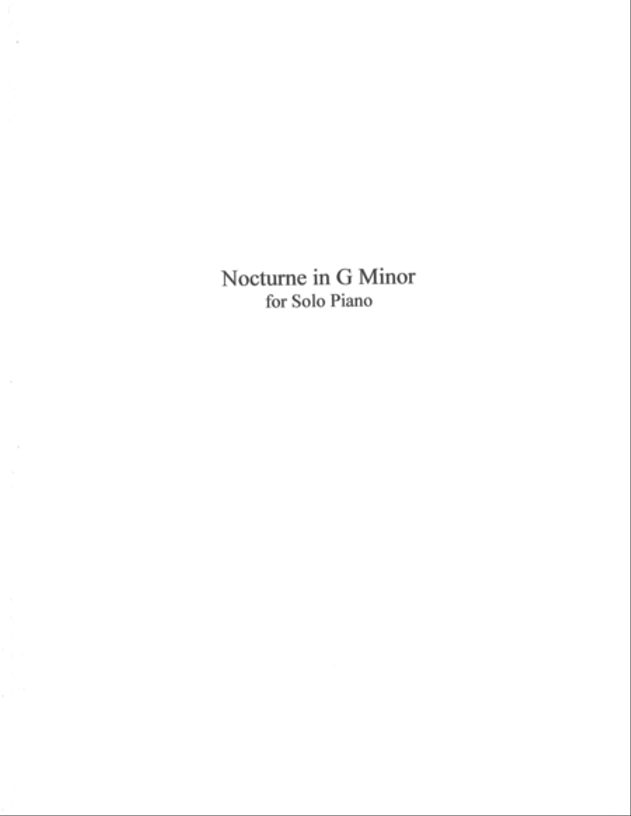 Nocturne in G Minor Piano Solo scores gallery preview page 2