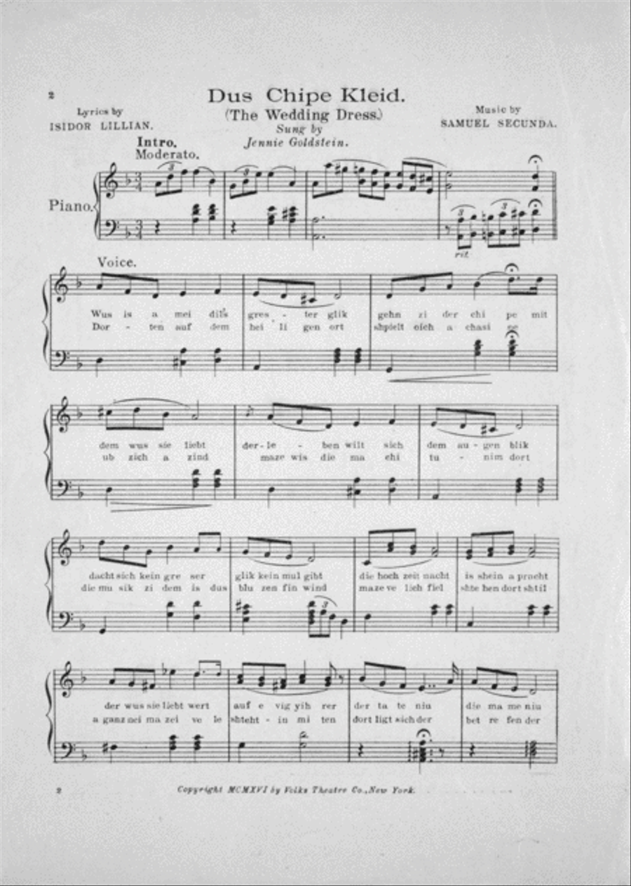 The Wedding Dress Voice scores gallery preview page 2