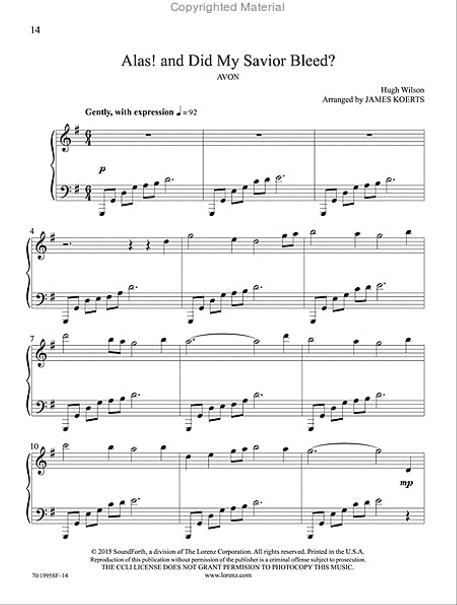 His Sacrifice Piano Solo scores gallery preview page 10