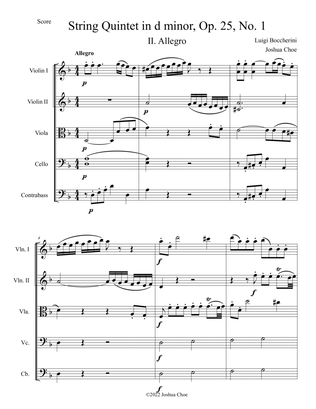 String Quintet in d minor, Op. 25, No. 1, Movement 2