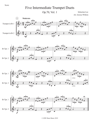 5 Intermediate Trumpet Duets Vol.1