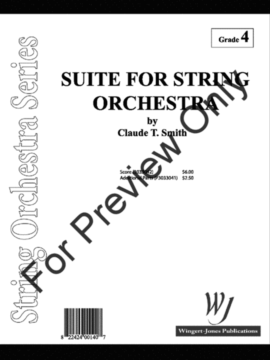 Suite for String Orchestra (Score) String Orchestra scores gallery preview page 2
