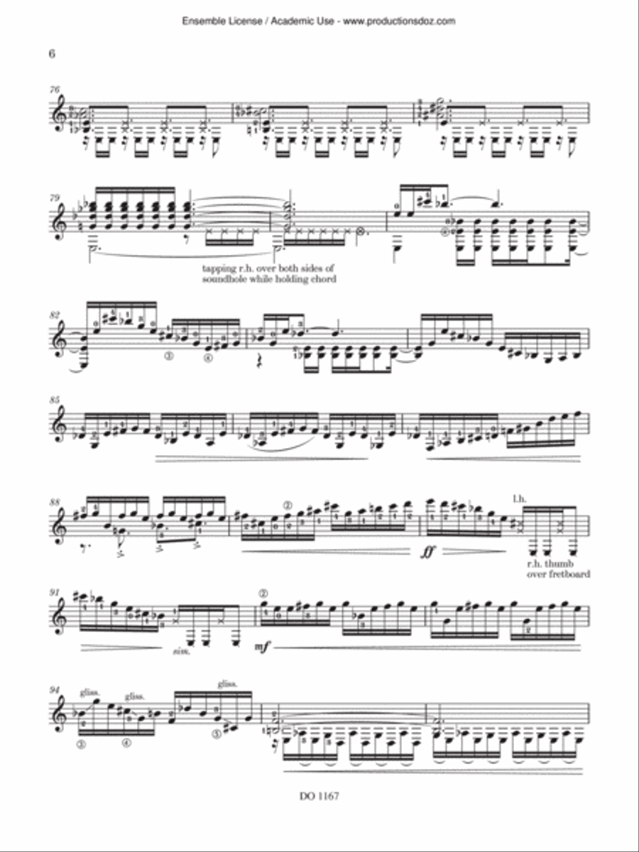 Sun Wukong's Toccata Classical Guitar scores gallery preview page 6