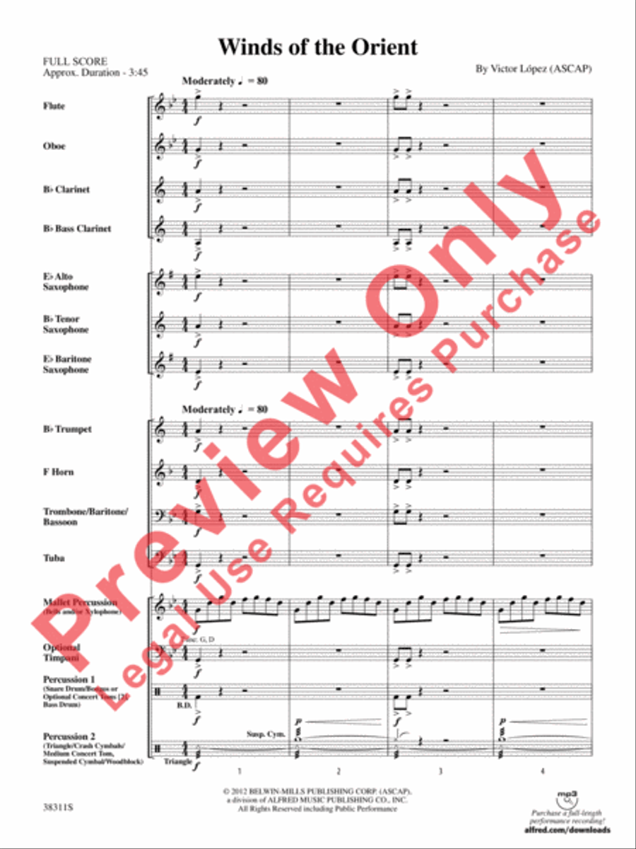 Winds of the Orient Concert Band scores gallery preview page 3