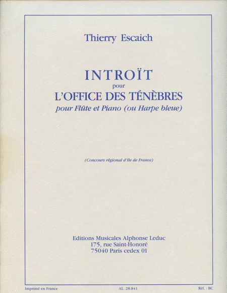 Introit Pour L'office Des Tenebres (flute & Piano)