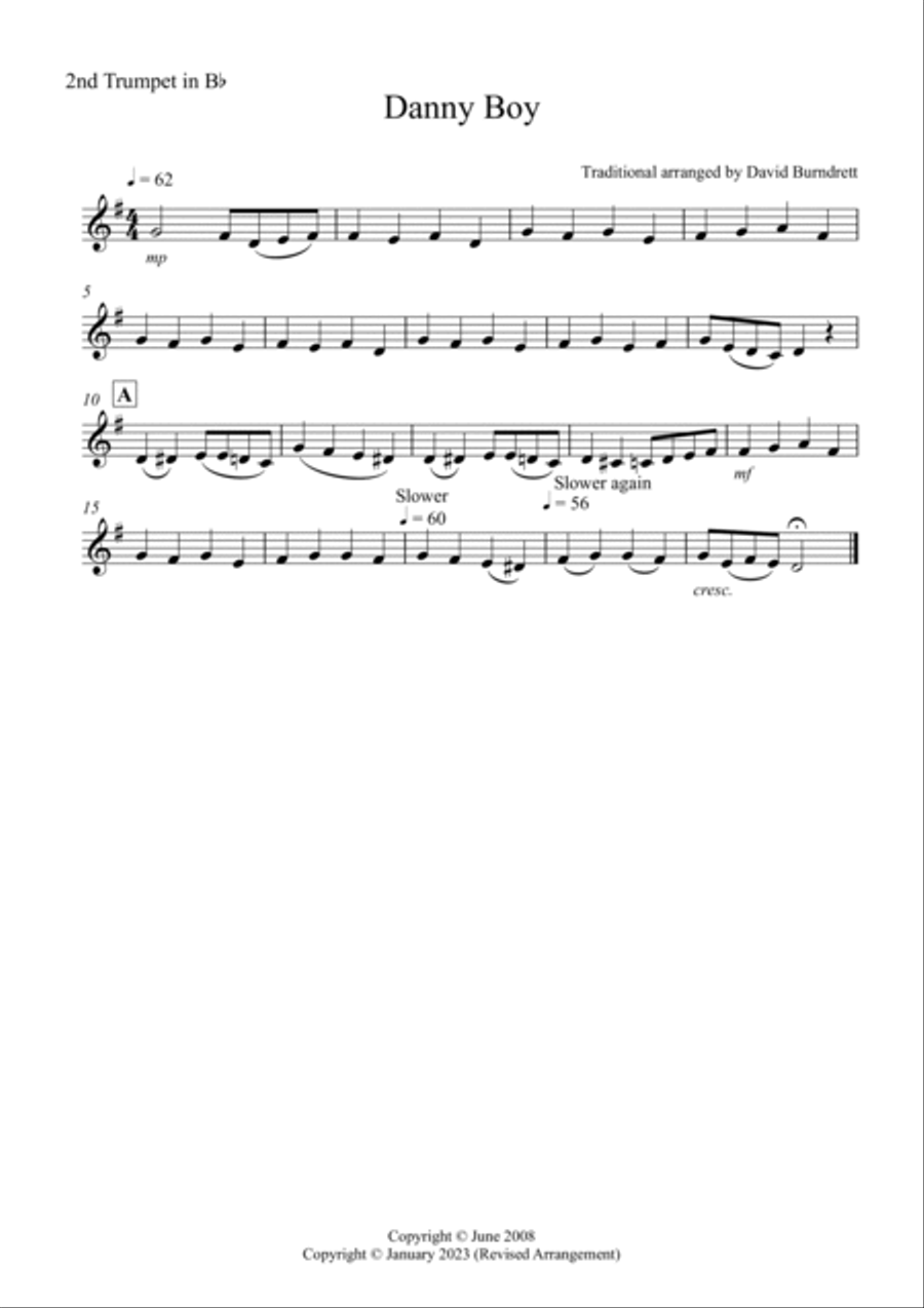 Danny Boy for Brass Quintet Brass Quintet scores gallery preview page 4