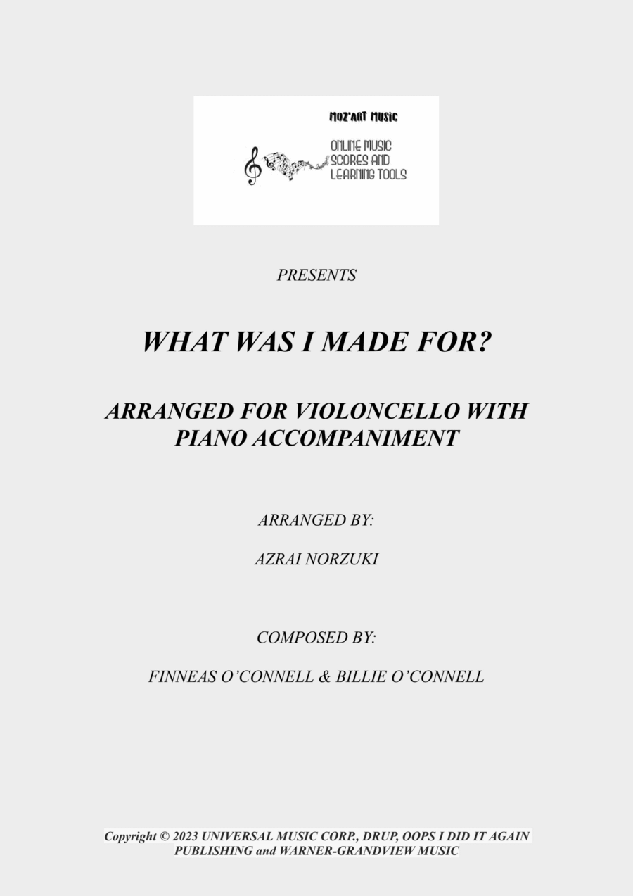 Book cover for What Was I Made For?