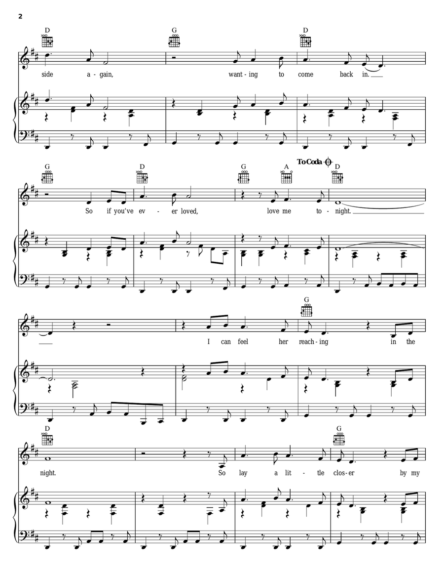She's Pulling Me Back Again Piano, Vocal, Guitar scores gallery preview page 2