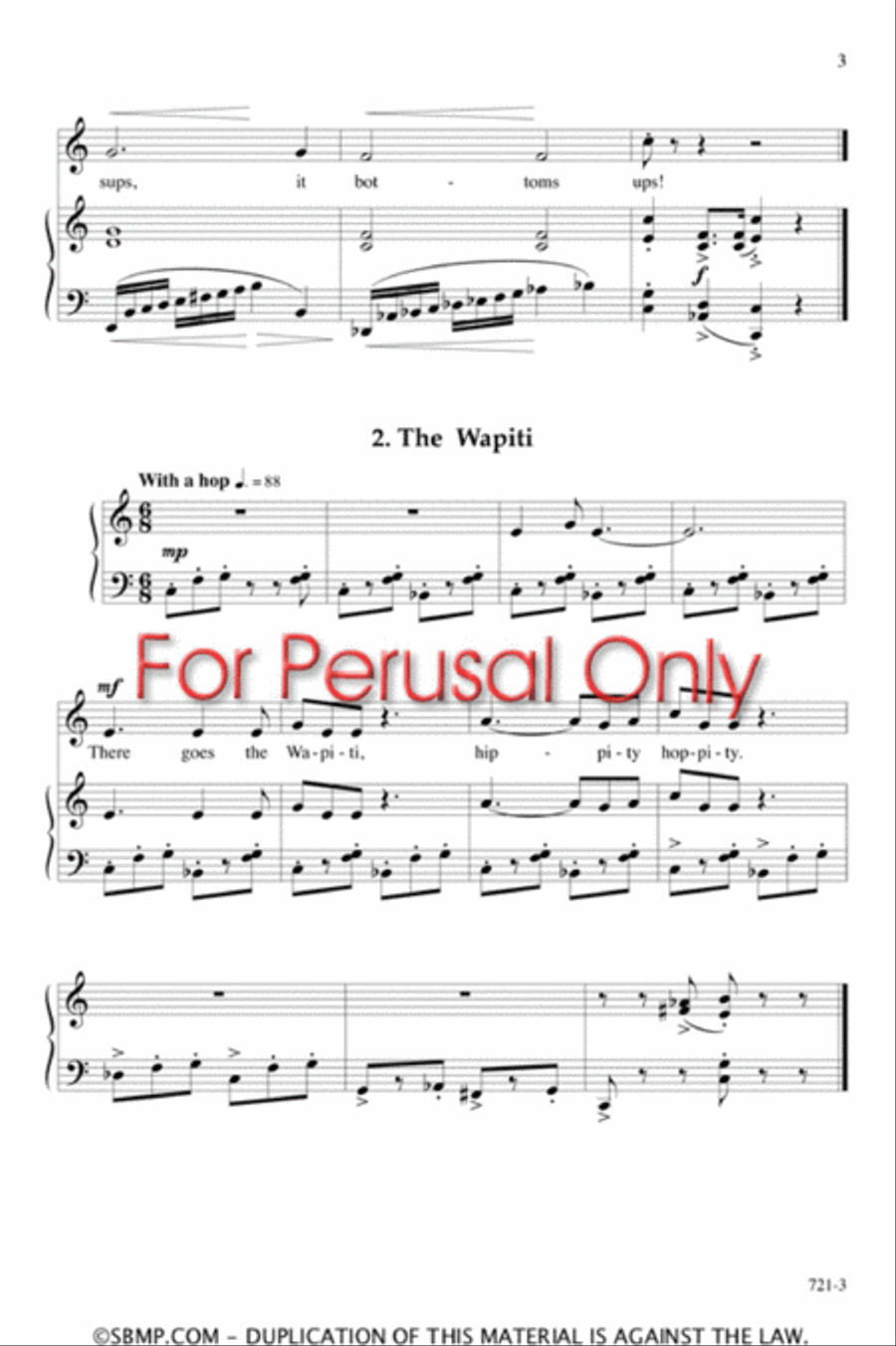 Animal Verses of Ogden Nash - Unison Octavo Unison Choir scores gallery preview page 3