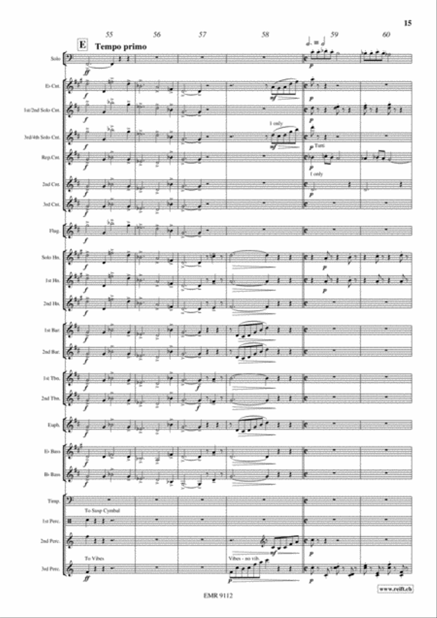 Allegro Maestoso Allegro Maestoso Brass Band scores gallery preview page 16