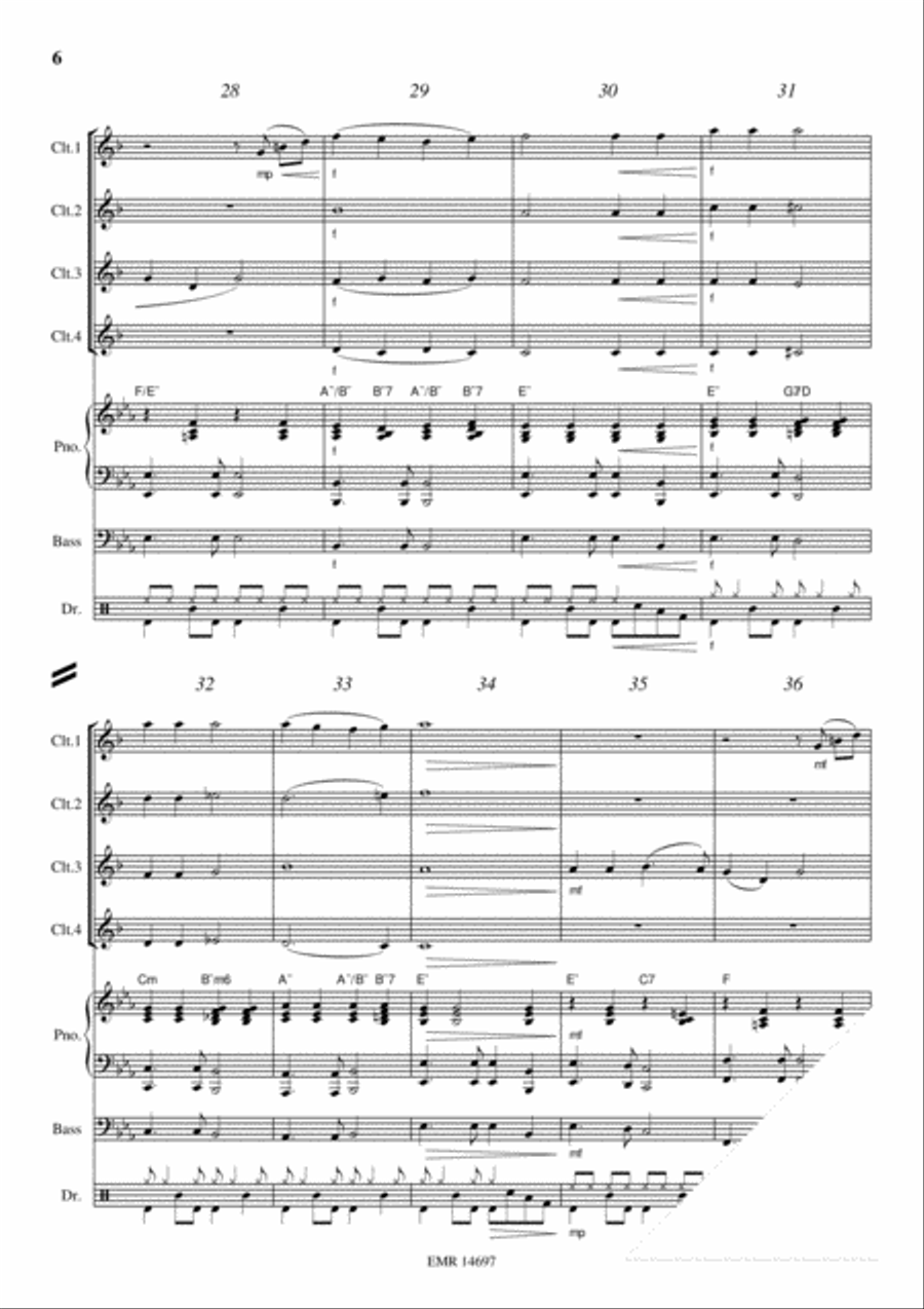 Aura Lee Clarinet scores gallery preview page 6