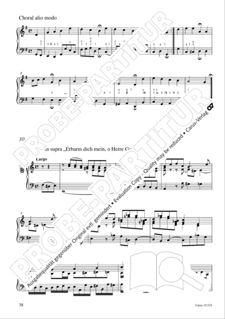 Chorale arrangements. First part of the Clavier-Ubung Collection / Songbook scores gallery preview page 39