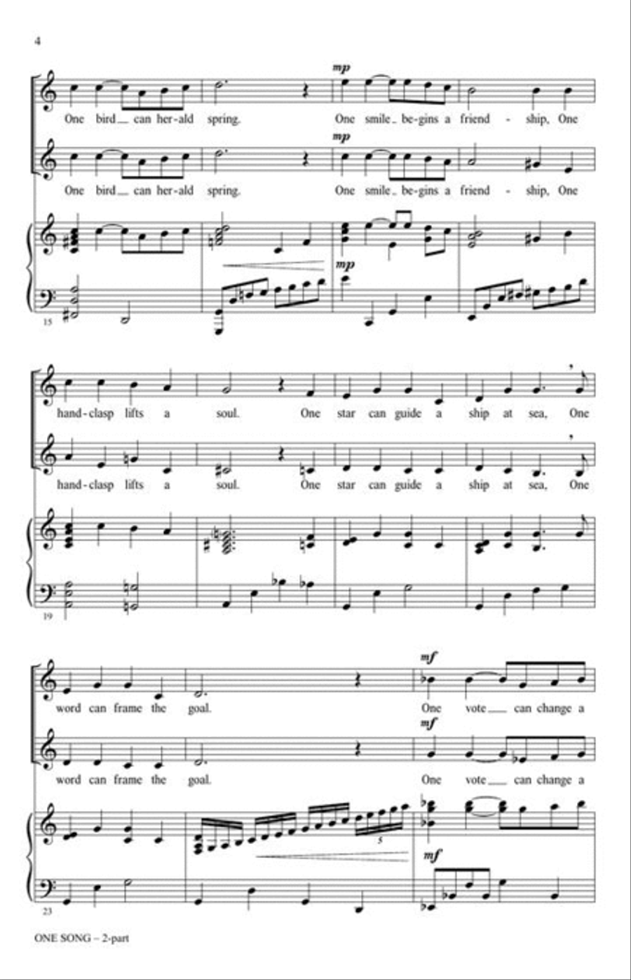 One Song SA scores gallery preview page 4