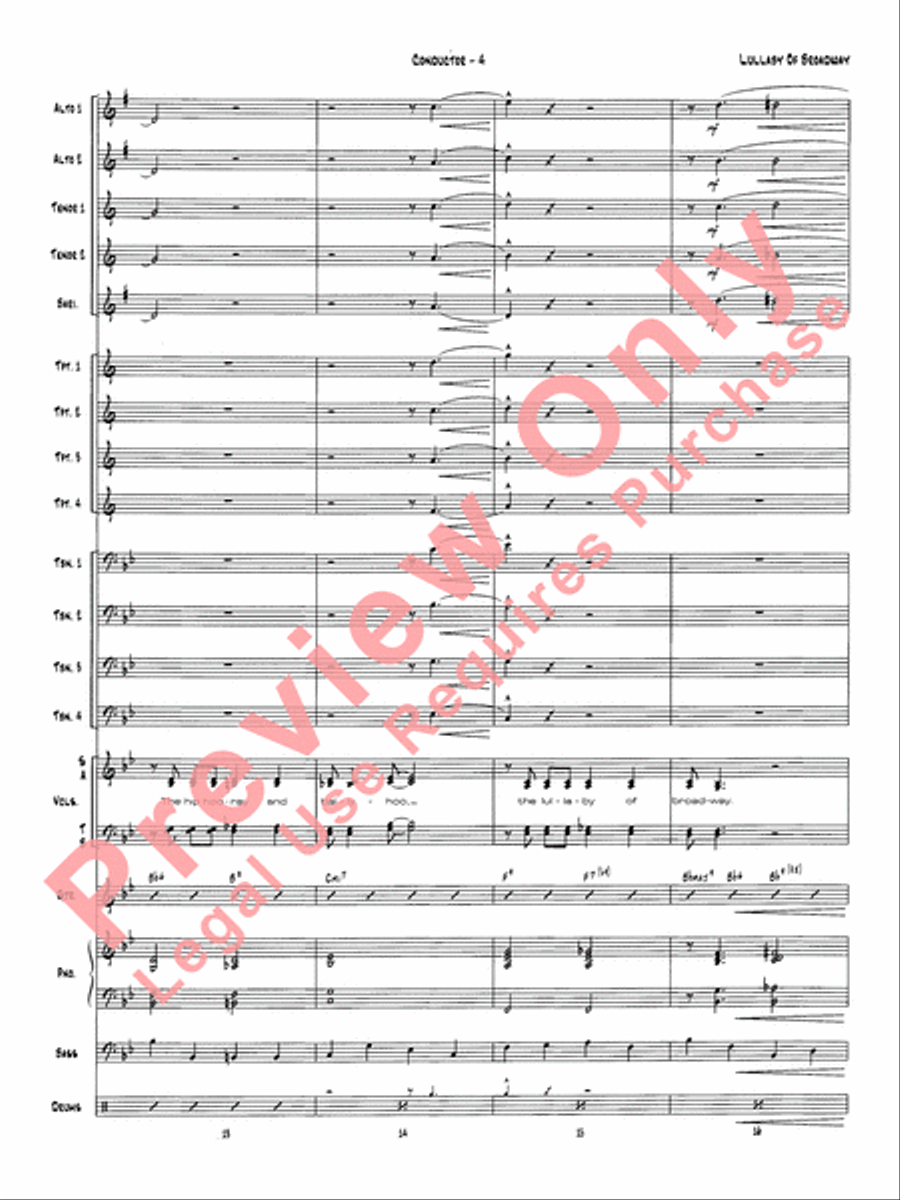 Lullaby of Broadway Jazz Ensemble scores gallery preview page 7
