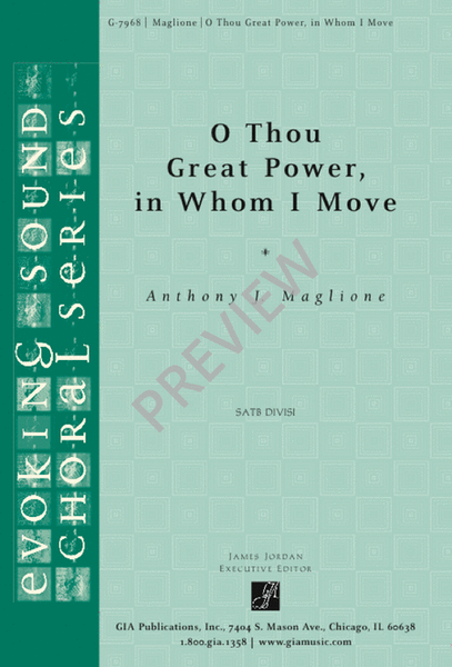 O Thou Great Power, in Whom I Move image number null