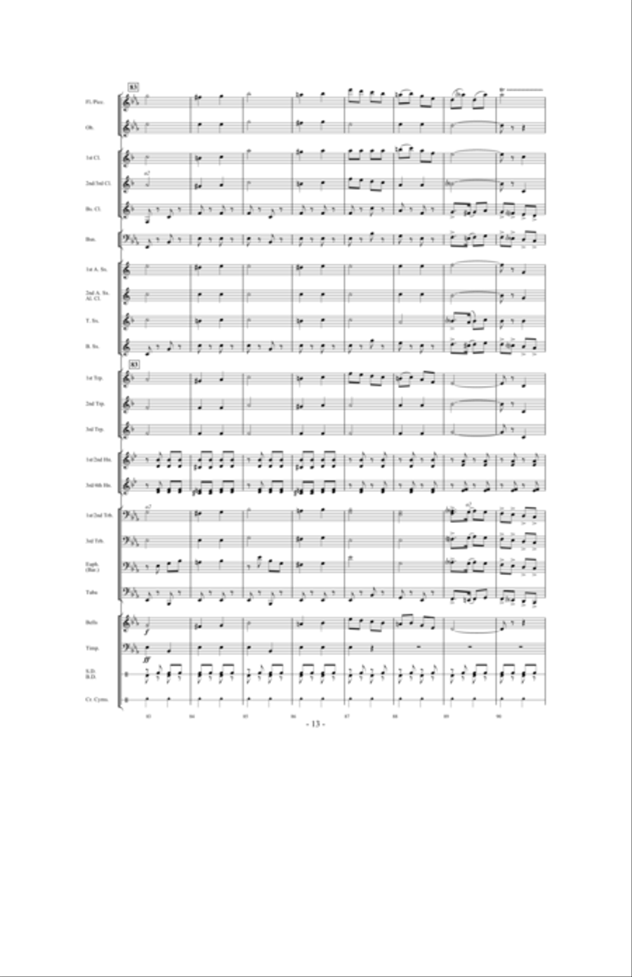 Prestissimo Concert Band scores gallery preview page 12