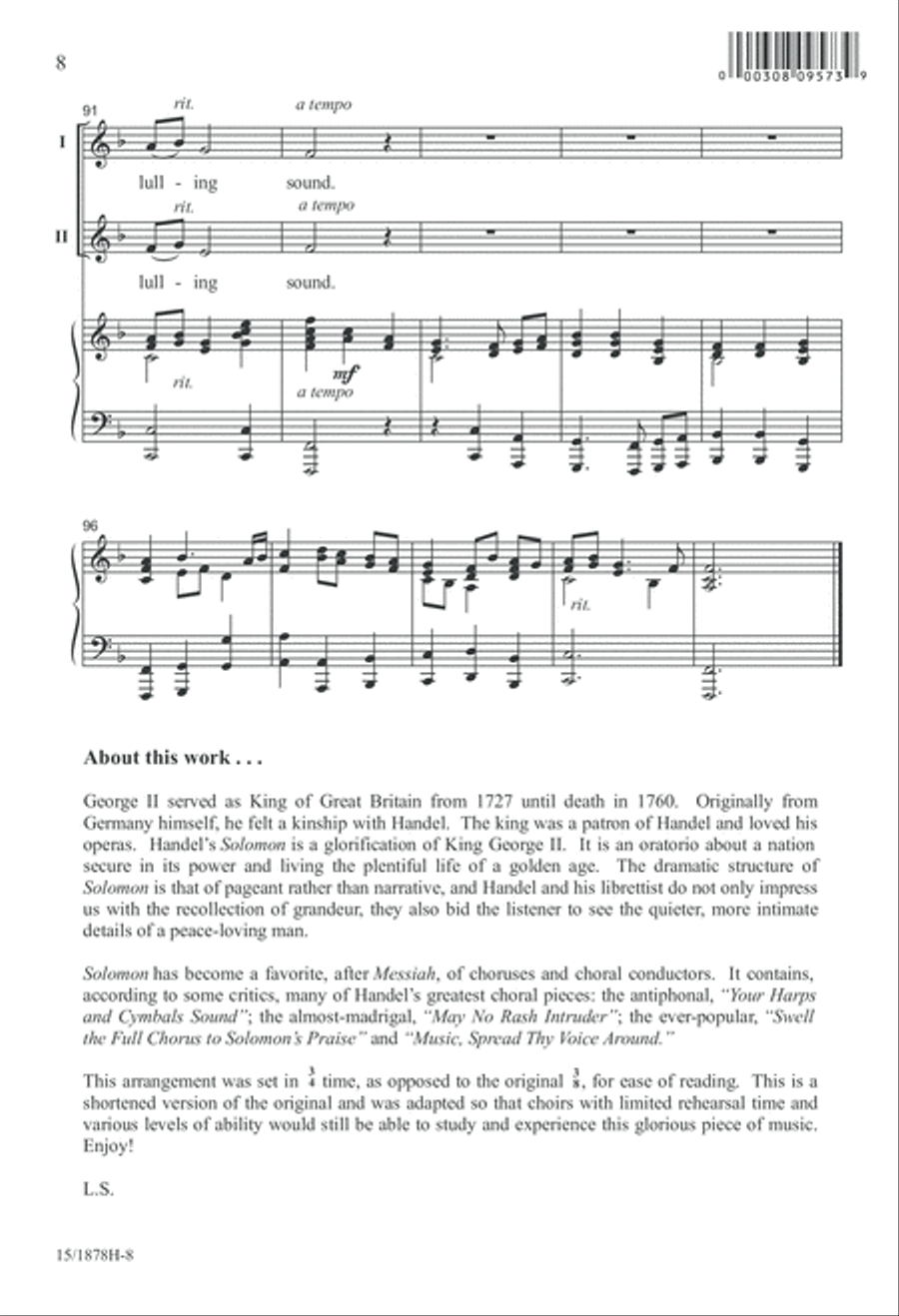 Music, Spread Thy Voice Around 2-Part scores gallery preview page 8
