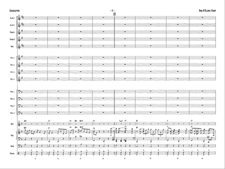 One O'Clock Jump: Score Jazz Ensemble scores gallery preview page 5