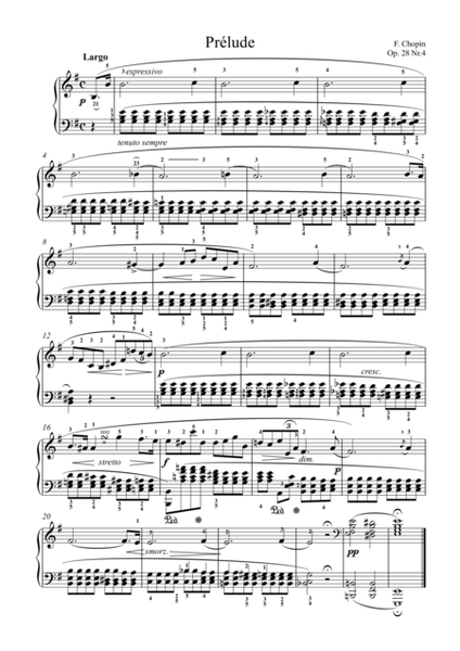 Chopin - Prelude Op. 28 No.4