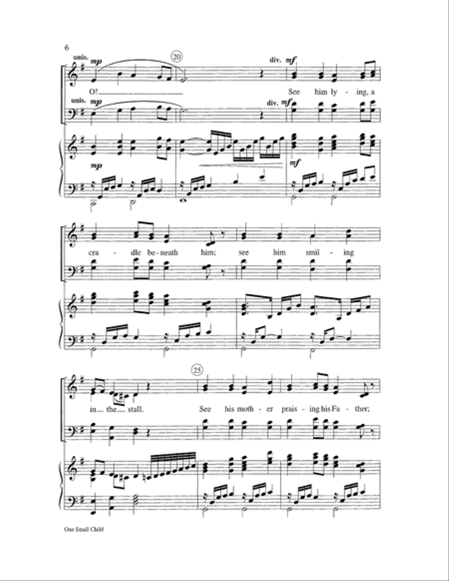 One Small Child Choir scores gallery preview page 6