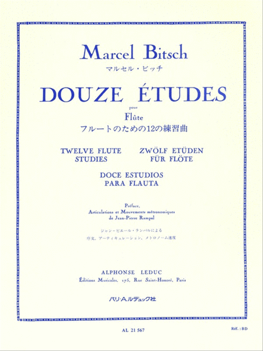 Twelve Flute Studies (flute) Flute Solo scores gallery preview page 1