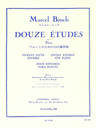 Book cover for Twelve Flute Studies (flute)