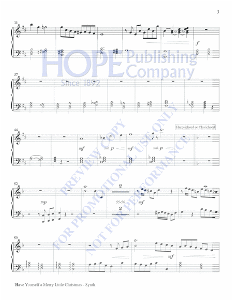 Have Yourself A Merry Little Christmas Set of Parts scores gallery preview page 19