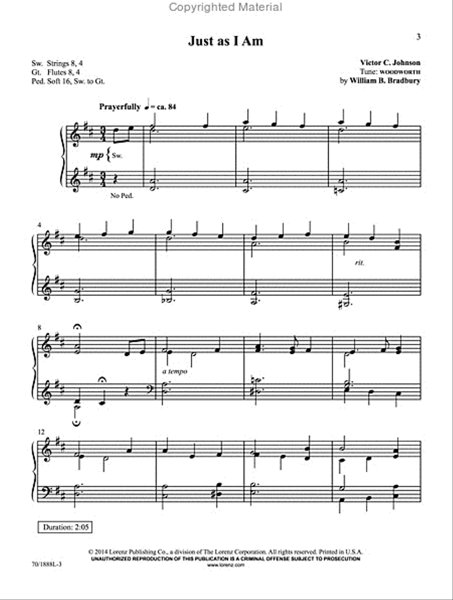Easy on the Pedals Organ Solo scores gallery preview page 3