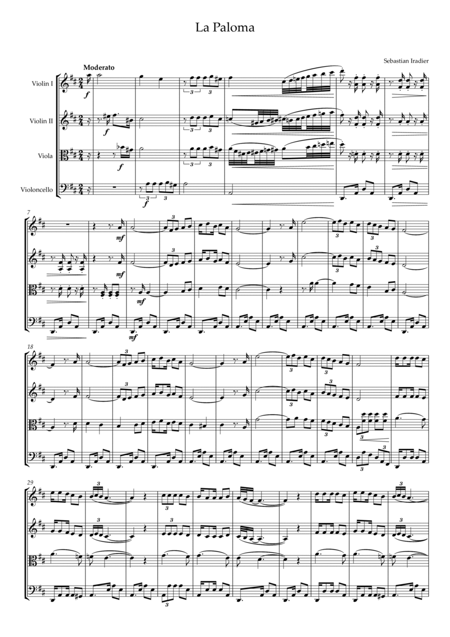 La Paloma String Quartet scores gallery preview page 1