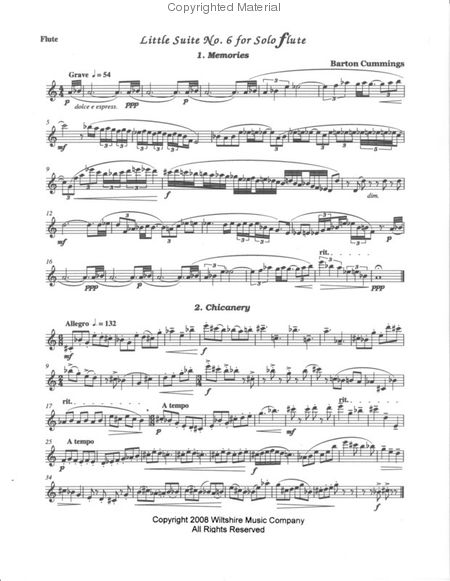 Little Suite No.6 for Solo Flute