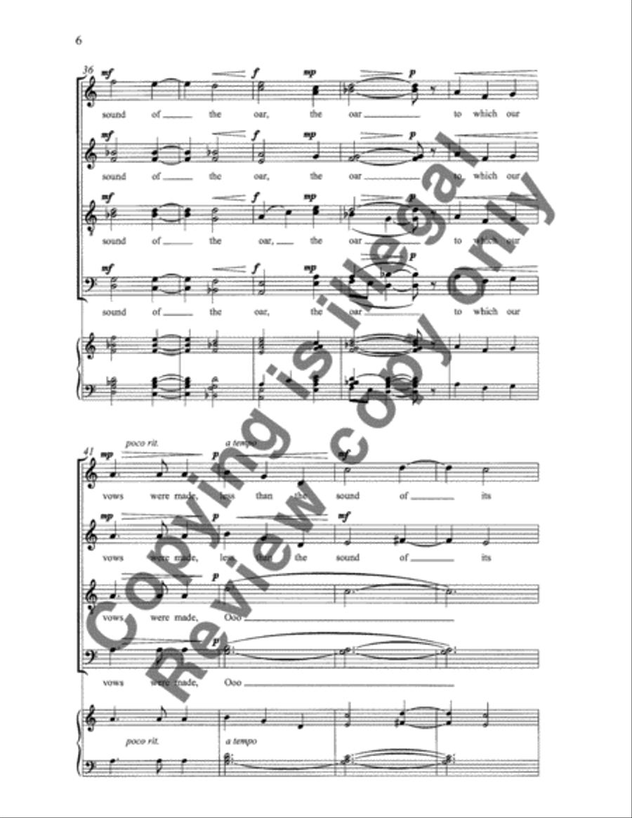 The Blue Estuaries: 3. To Be Sung on the Water Divisi scores gallery preview page 6