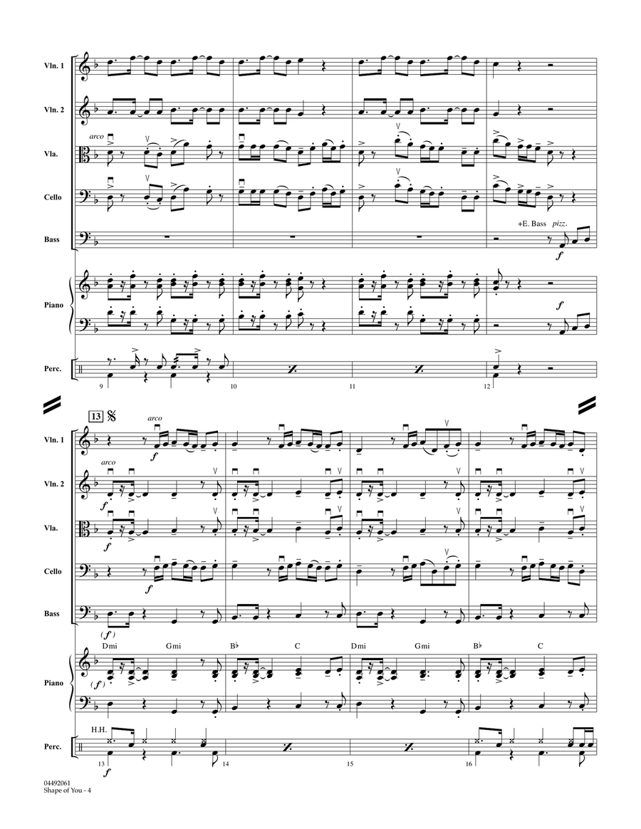 Shape of You - Conductor Score (Full Score) Orchestra scores gallery preview page 3