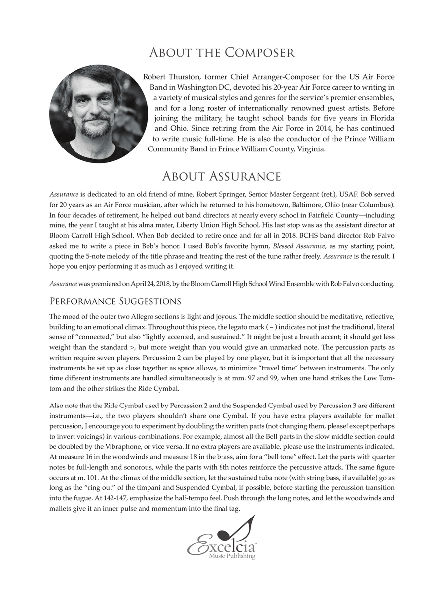 Assurance (Score) Concert Band scores gallery preview page 3