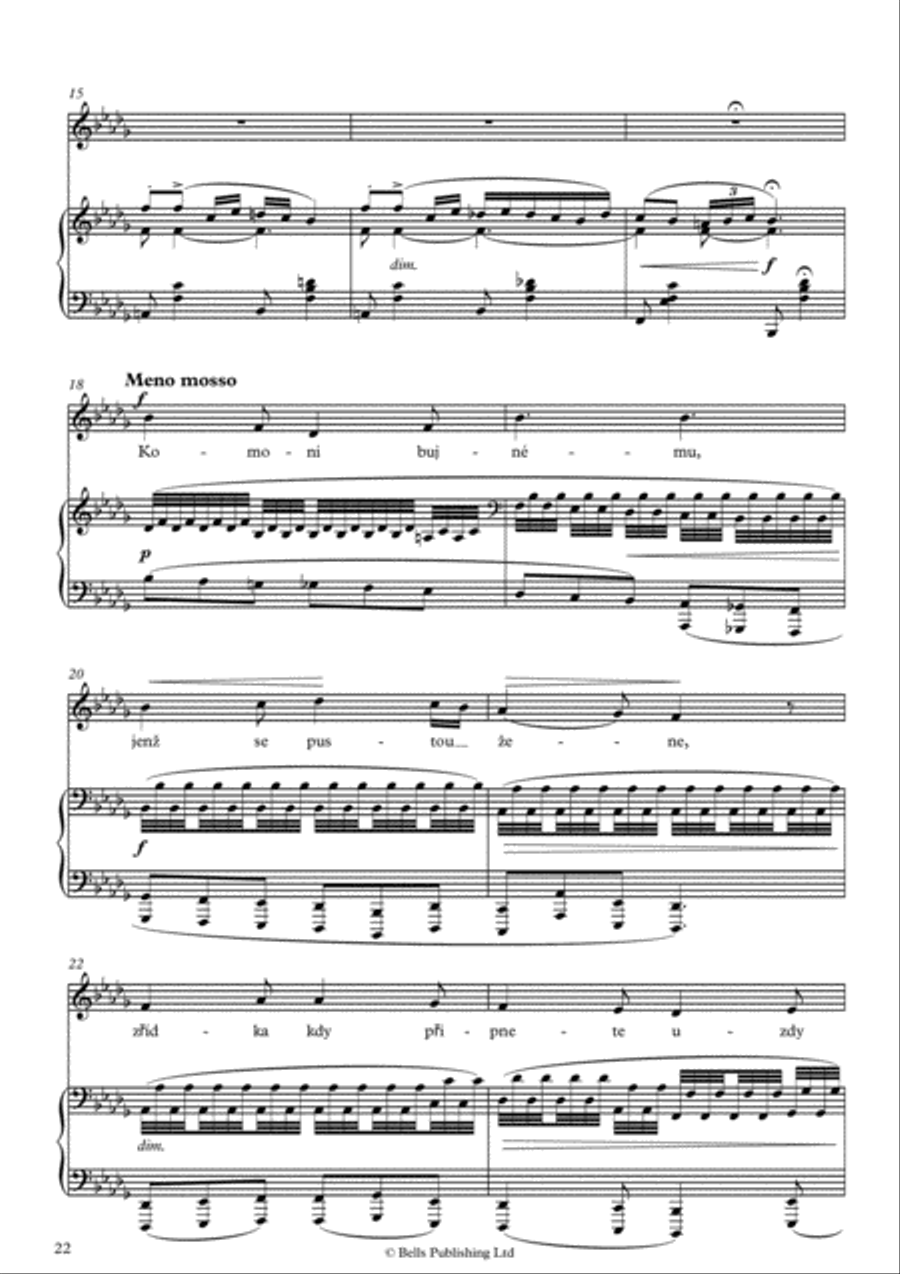 Dejte klec jestrabu, Op. 55 No. 7 (B-flat minor) Voice Solo scores gallery preview page 2