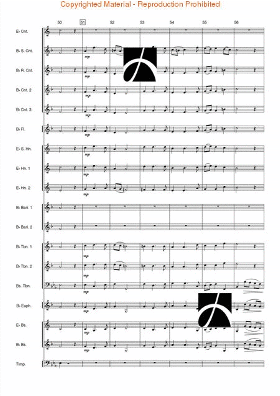 Let Me Weep (Lascia Ch'io Pianga) from the Opera Rinaldo Concert Band scores gallery preview page 9