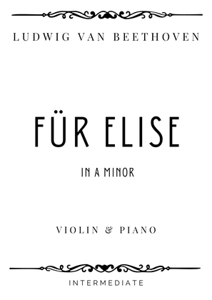 Book cover for Beethoven - Für Elise in A minor - Easy