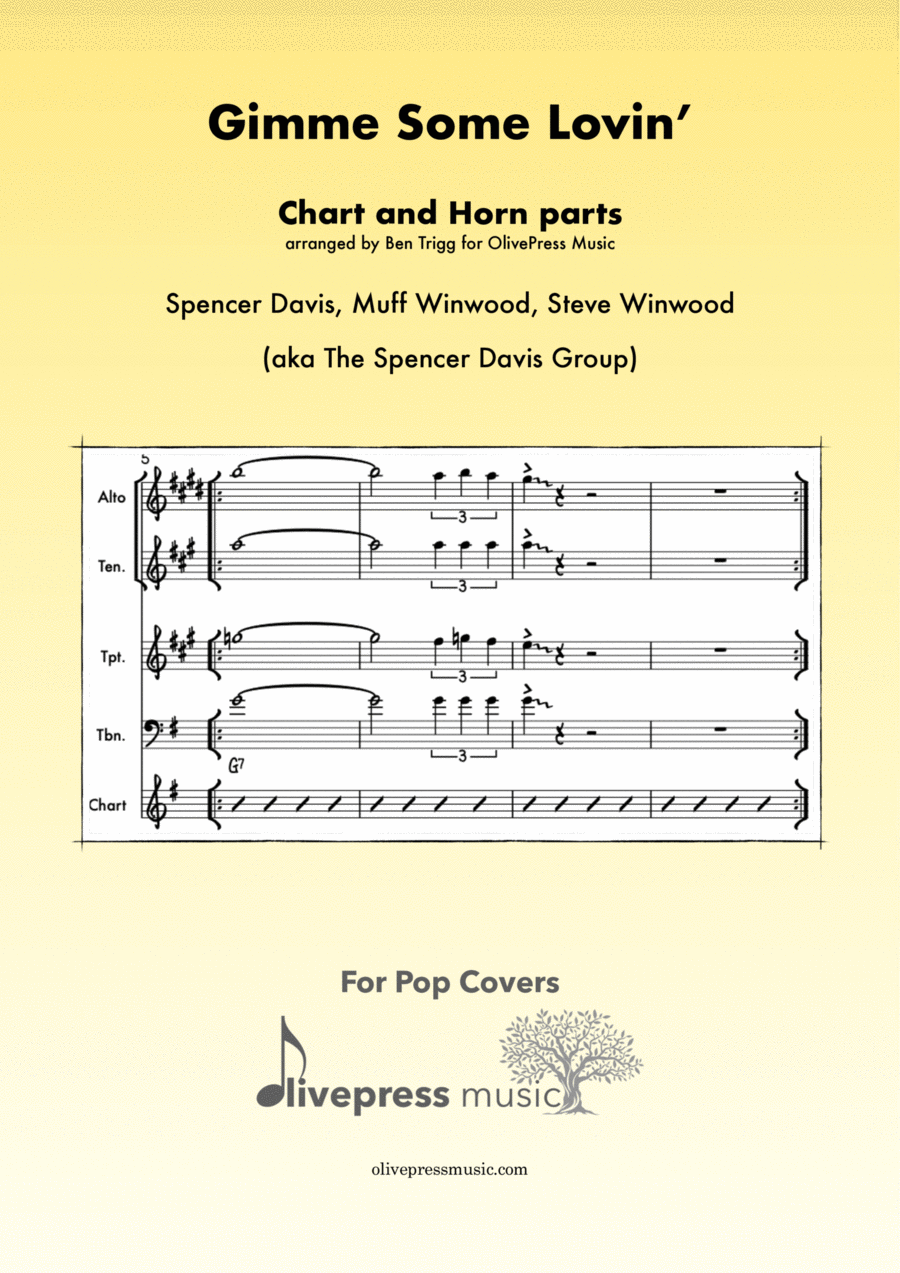 Gimme Some Lovin' Tenor Saxophone scores gallery preview page 1