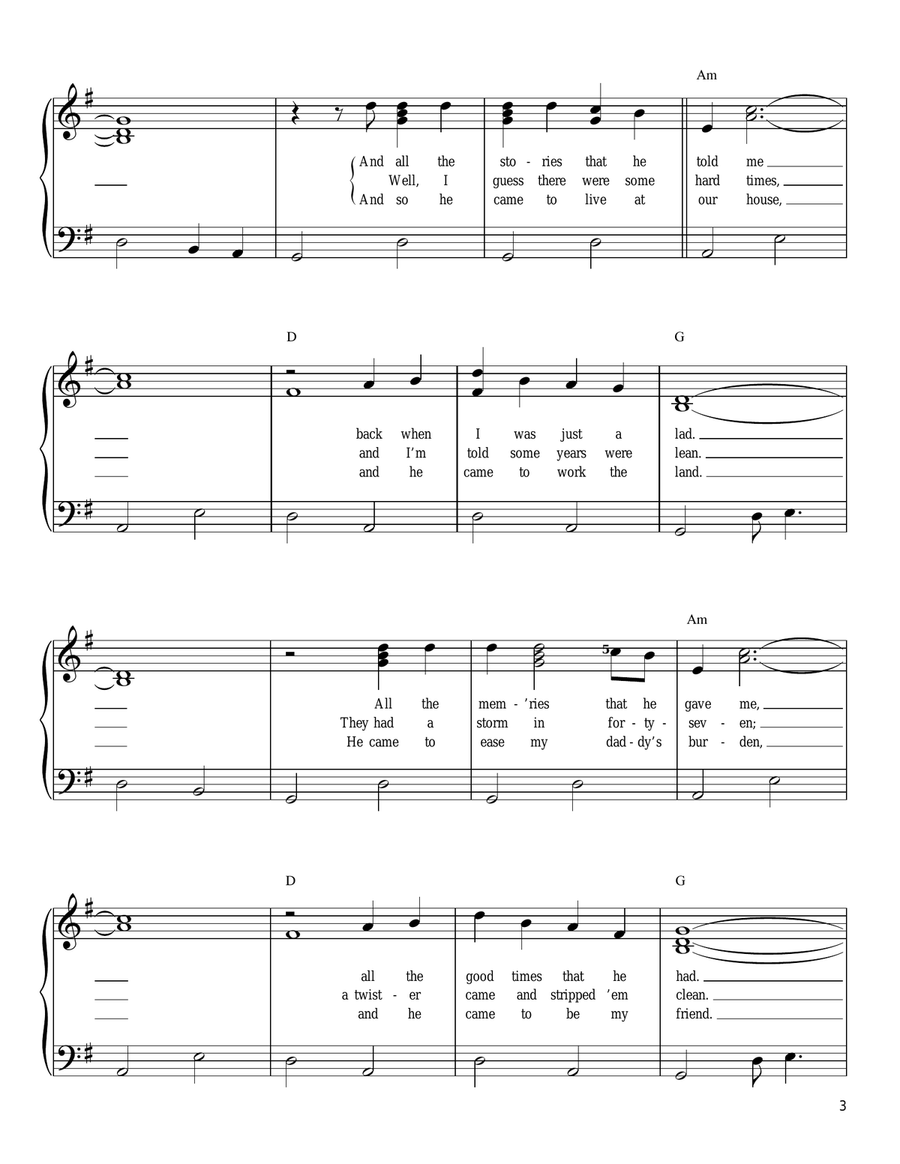 Matthew Matthew Easy Piano scores gallery preview page 3