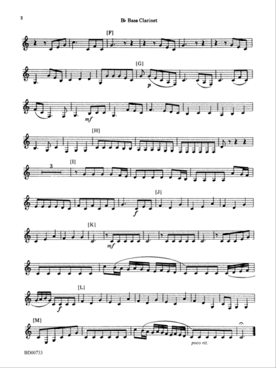 Water Music Suite: B-flat Bass Clarinet Concert Band scores gallery preview page 2