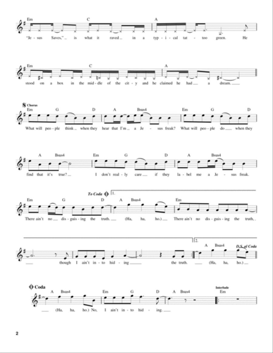 Jesus Freak Jesus Freak Acoustic Guitar scores gallery preview page 2