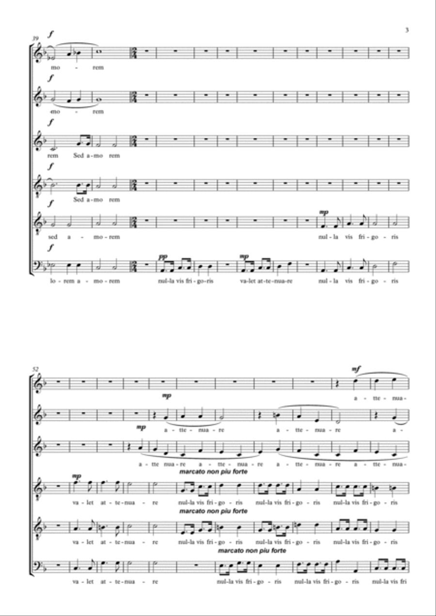 Sed amorem A Cappella scores gallery preview page 3