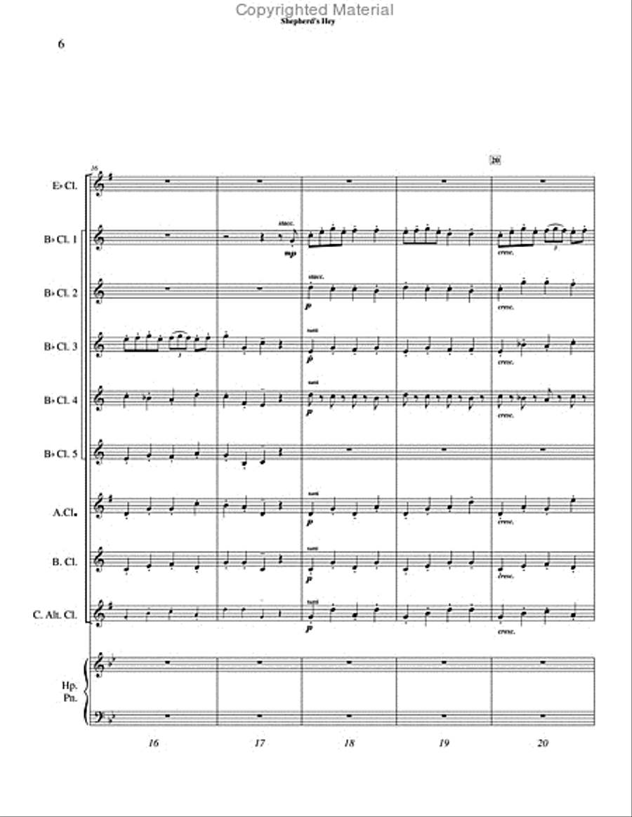 Shepherd's Hey Shepherd's Hey Clarinet Choir scores gallery preview page 5